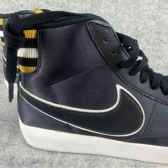 NIKE Blazer Mid Premium Black/Wheat/Gold Mid Top Sneakers/SIZE 9/AV9375-012 - Picture 6 of 12